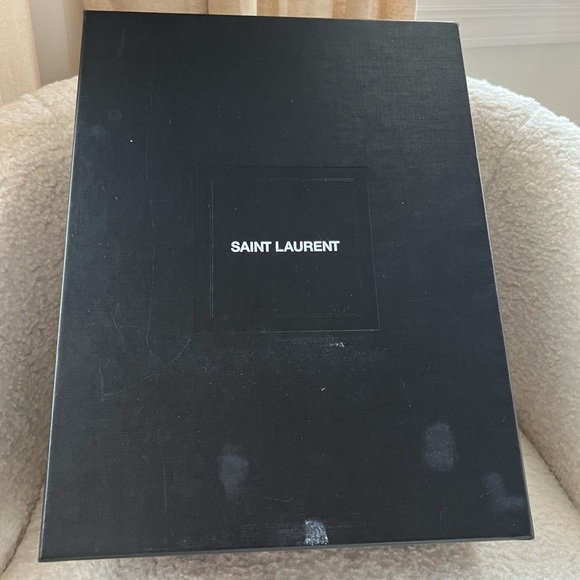 Saint Laurent Paris Blaze 45 Crystals Leather Suede Ankle Boots Black - Picture 4 of 17